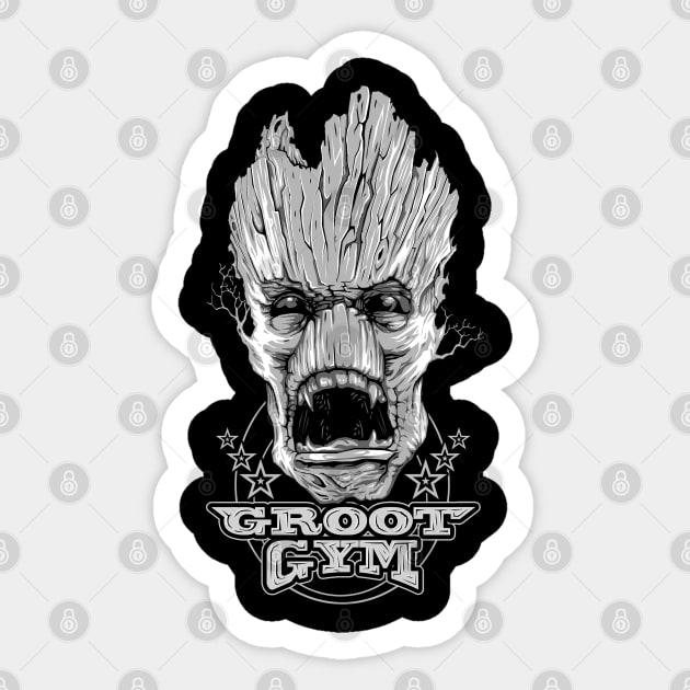 GROOT GYM Sticker by ADAMLAWLESS